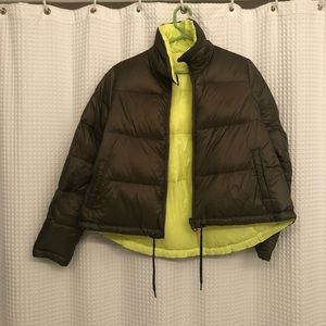 Without Walls NWOT reversible puffer yellow green